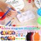 96 Pcs Pre Drawn Canvas Kit for Painting Adults Sip and Paint Kit 5.9 Inch Round Pre Printed Canvas Painting for DIY Birthday Gifts Adult Date Party Favor, Landscape